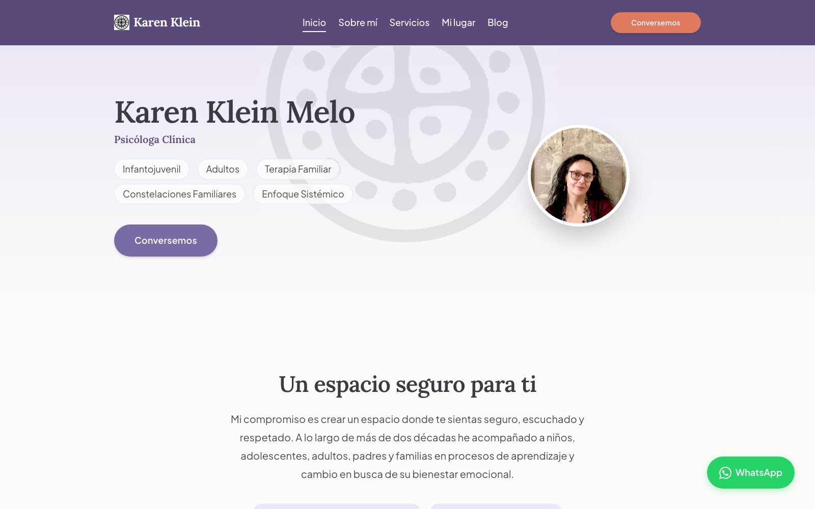 Captura de Karen Klein, Psicóloga Clínica