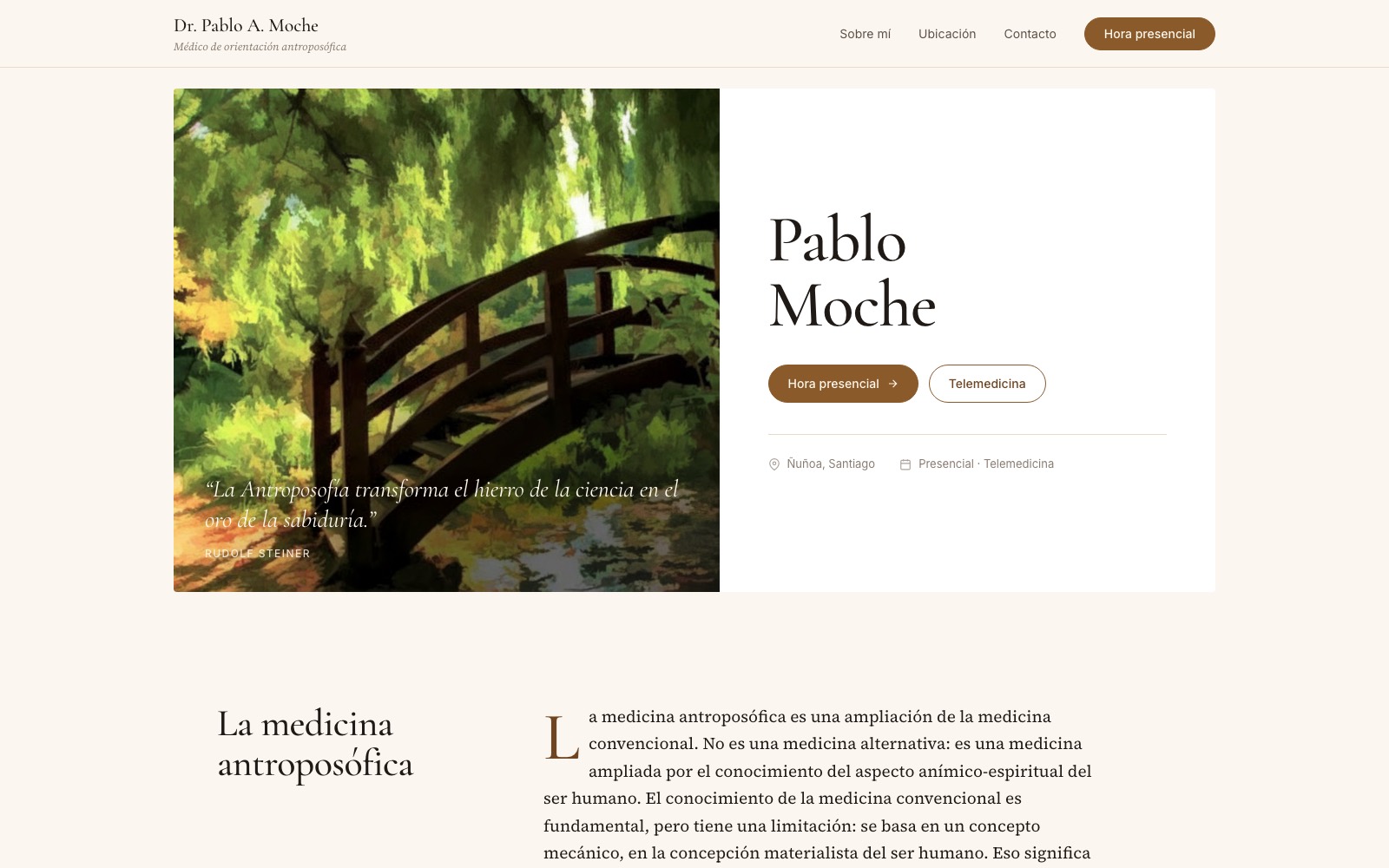 Captura del sitio de Dr. Pablo Moche